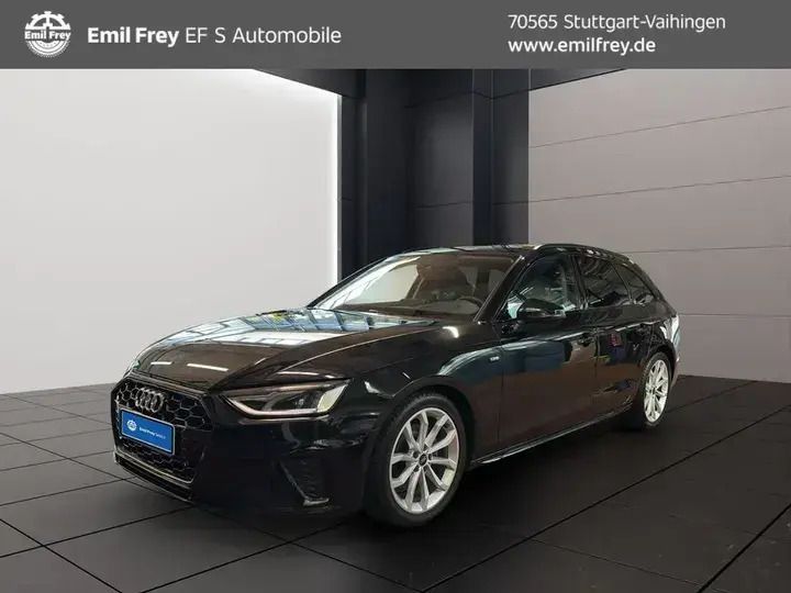 Mythosschwarz metallic Gebraucht 2023 Audi A4 S-Line Kombi | 29.890 € (Superpreis) - Bild 1/4