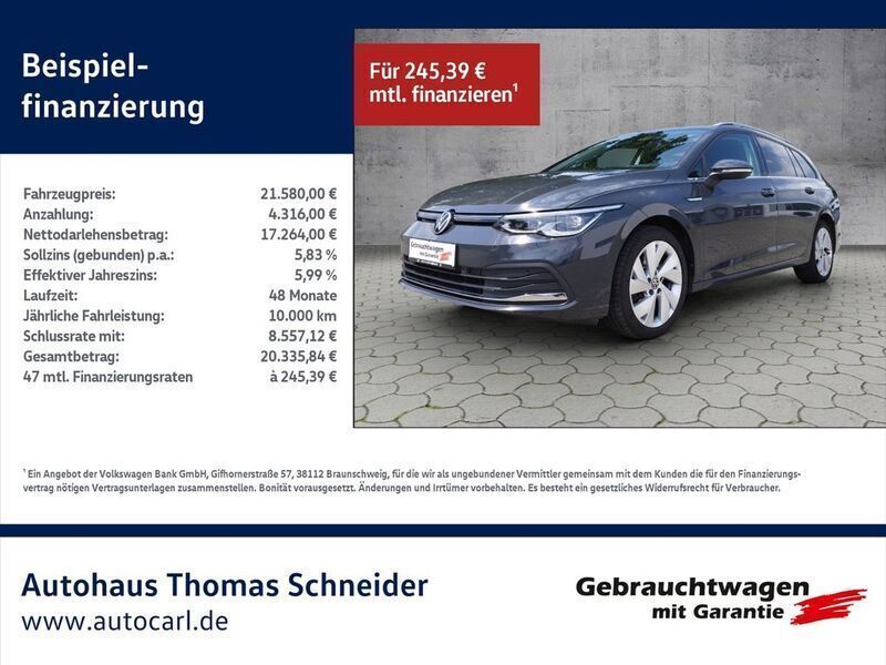 Grau Gebraucht 2021 VW Golf VIII Style Kombi | 20.980 € (Guter Preis) - Bild 1/4