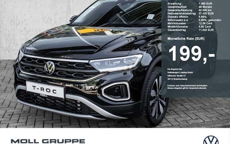 Schwarz Neu 2024 VW T-Roc Goal SUV | 35.999 € (Superpreis) - Bild 1/4