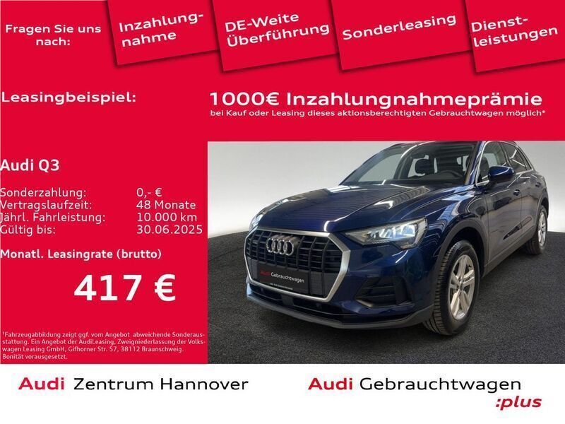 2d navarrablau metallic (metallic) Gebraucht 2024 Audi Q3 Ambiente SUV | 40.950 € (Guter Preis) - Bild 1/4