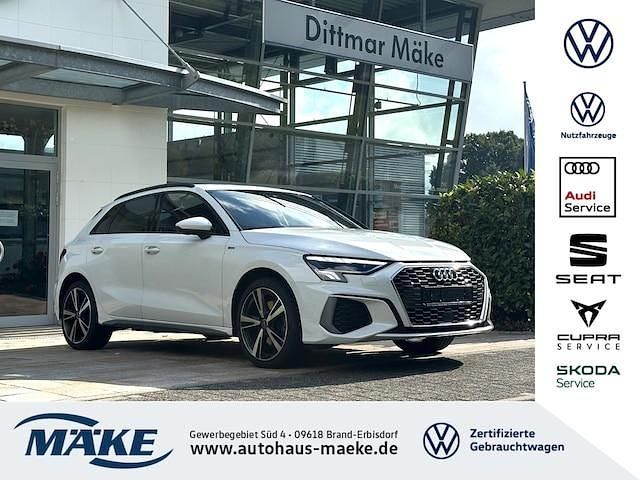 Gletscherweiß metallic (metallic) Gebraucht 2021 Audi A3 Sportback e-tron S-Line Limousine | 22.590 € (Fairer Preis) - Bild 1/4