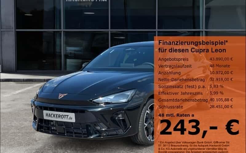 Schwarz Neu 2025 Cupra Leon VZ Limousine | 39.980 € (Superpreis) - Bild 1/4