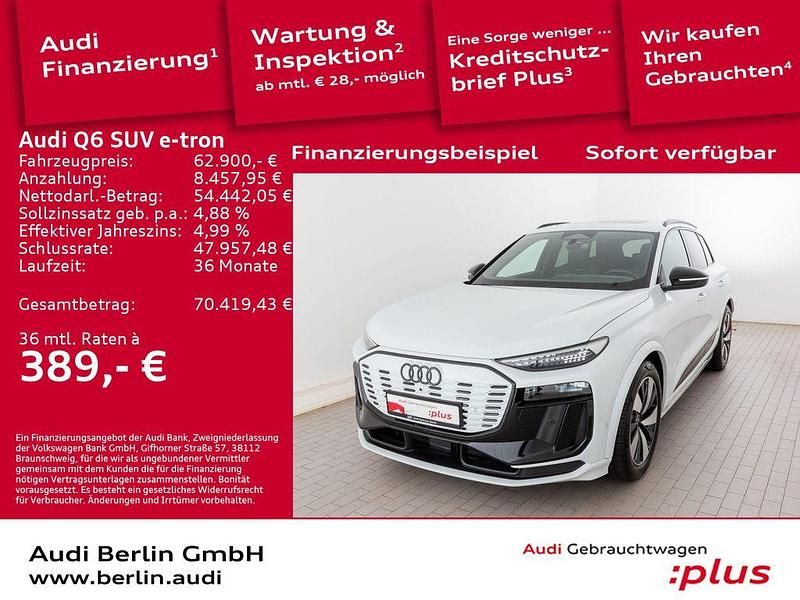 Gletscherweiß metallic Gebraucht 2024 Audi Q6 e-tron Ambiente SUV | 62.900 € (Guter Preis) - Bild 1/3