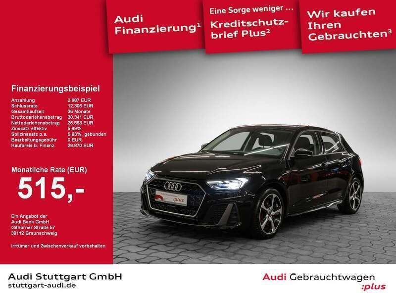 Schwarz Gebraucht 2023 Audi A1 Sportback S-Line Kleinwagen | 31.540 € (Etwas zu teuer) - Bild 1/4