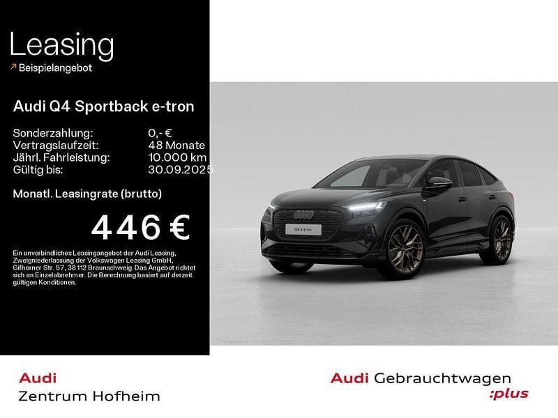 Schwarz Gebraucht 2025 Audi Q4 Sportback e-tron S-Line SUV | 53.990 € - Bild 1/3