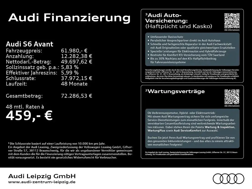 Gebraucht Audi S6 Ambiente 344 PS (253 kW) 2025 Brillantschwarz Kombi