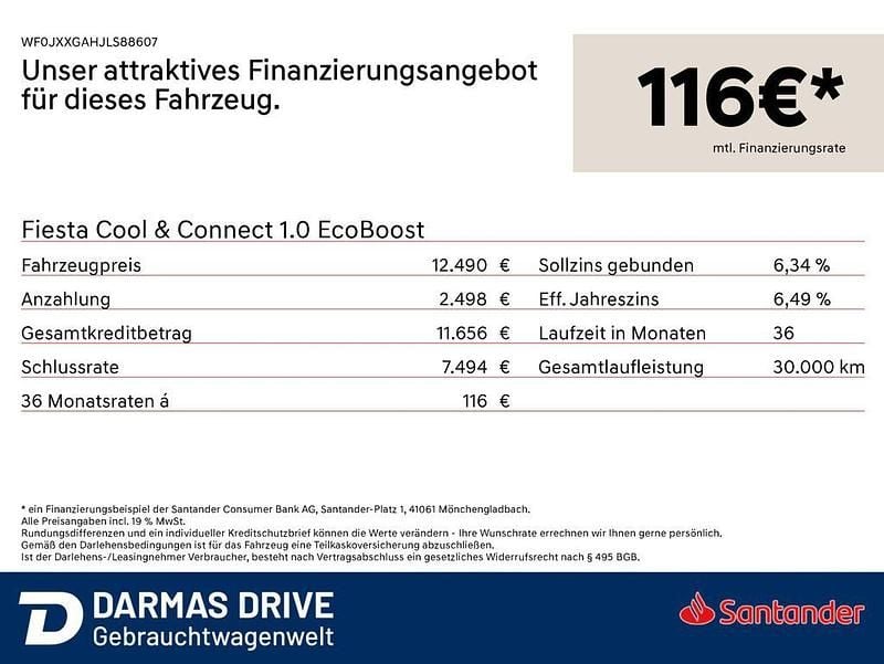 Gebraucht Ford Fiesta Cool & Connect 95 PS (69 kW) 2021 Weiß Limousine