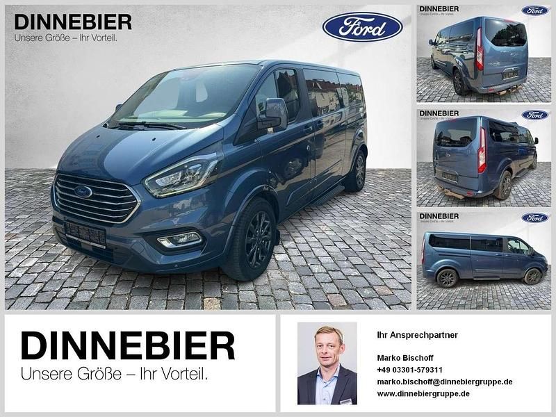 Blau (metallic) Gebraucht 2019 Ford Tourneo Custom Limited Van / Kleinbus | 31.676 € - Bild 1/4