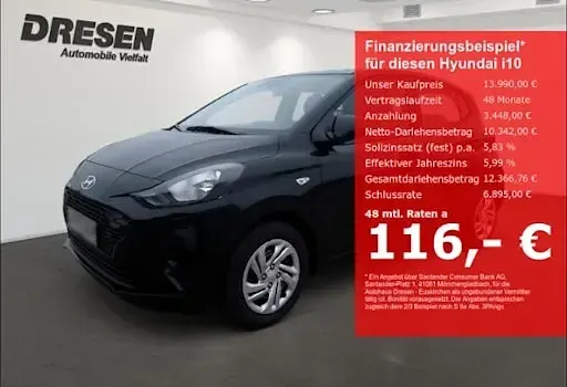 Gebraucht Hyundai i10 Select 63 PS (46 kW) 2024 Schwarz Kleinwagen