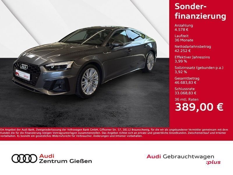 Daytonagrau perleffekt Gebraucht 2024 Audi A5 Sportback S-Line Limousine | 46.830 € (Etwas zu teuer) - Bild 1/4