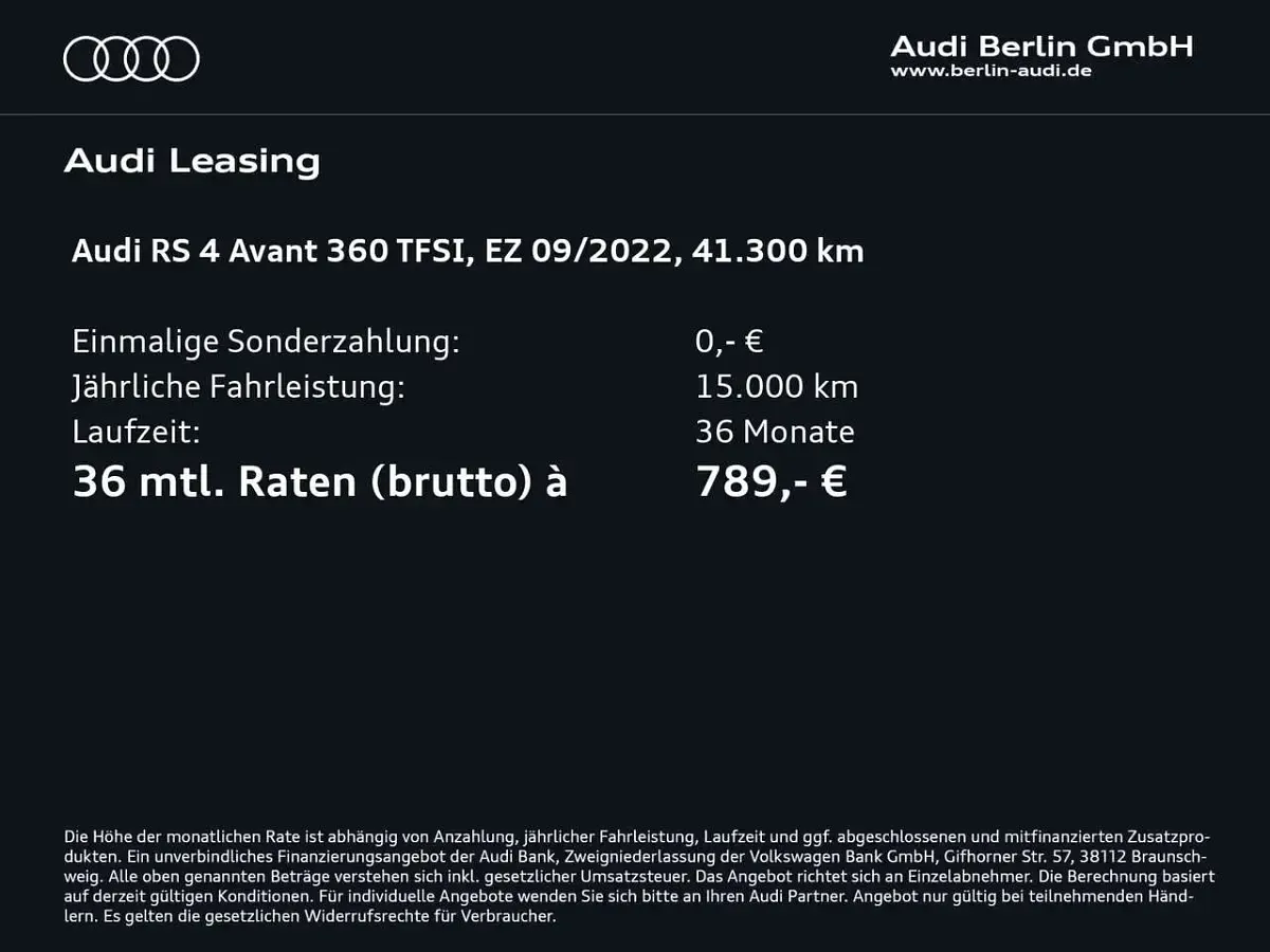 Gebraucht Audi RS4 Design 450 PS (330 kW) 2022 Nardograu Kombi