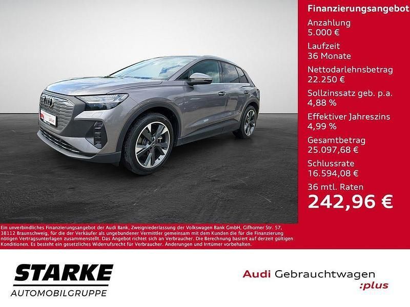 Taifungrau metallic Gebraucht 2022 Audi Q4 e-tron Ambiente SUV | 27.250 € (Fairer Preis) - Bild 1/4