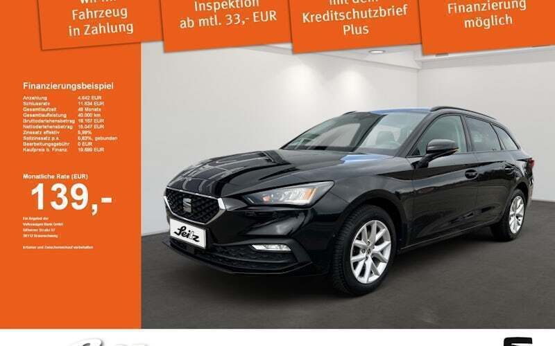 Schwarz Gebraucht 2021 Seat Leon ST Style Kombi | 19.689 € (Guter Preis) - Bild 1/4