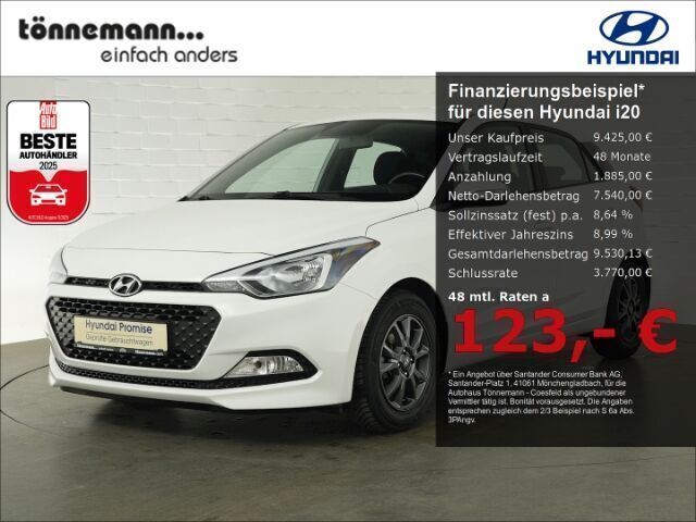 Weiß Gebraucht 2017 Hyundai i20 YES! Limousine | 9.425 € (Fairer Preis) - Bild 1/3