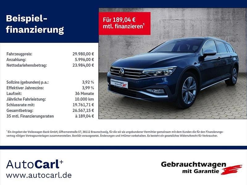 Blau Gebraucht 2022 VW Passat Alltrack IQ Drive Kombi | 32.980 € (Fairer Preis) - Bild 1/4