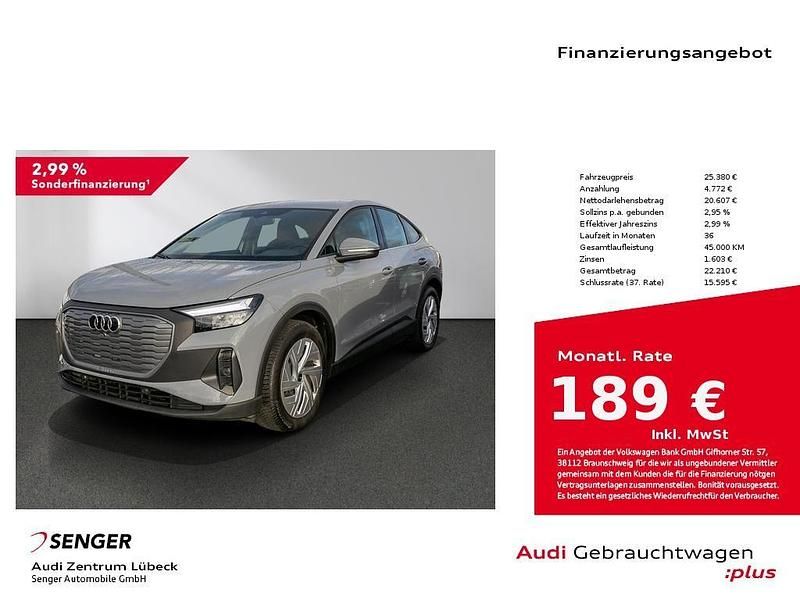 Kieselgrau Gebraucht 2021 Audi Q4 Sportback e-tron Sport SUV | 25.380 € (Fairer Preis) - Bild 1/4