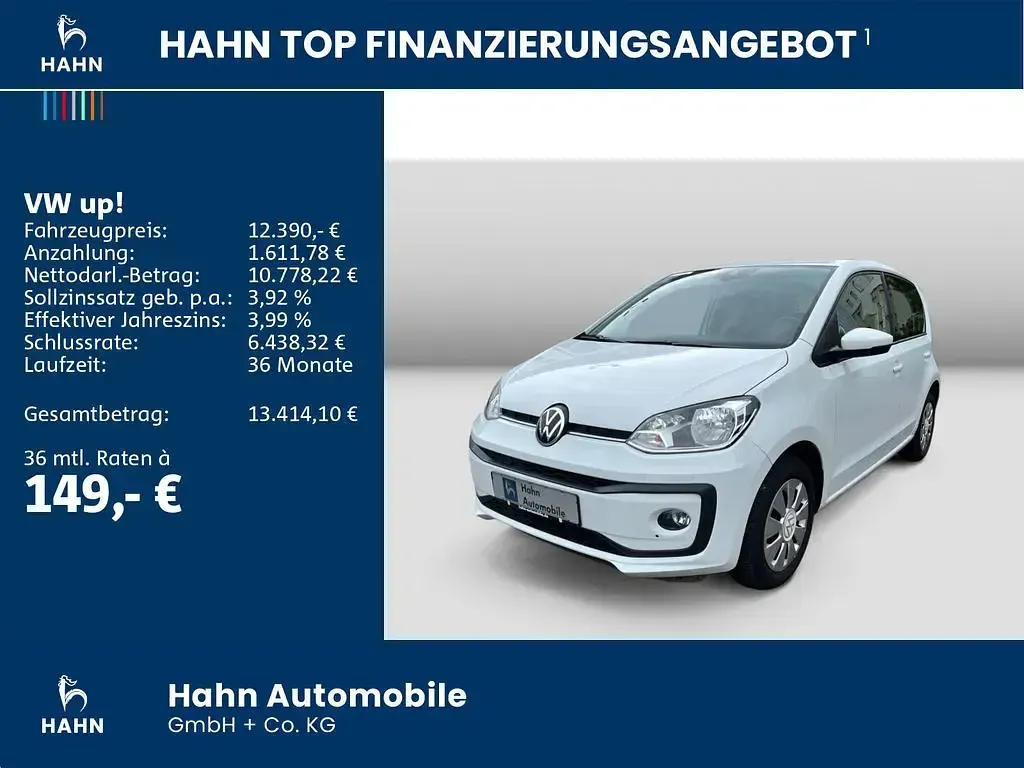 Gebraucht VW up! move up! 65 PS (47 kW) 2021 Pure white Kleinwagen