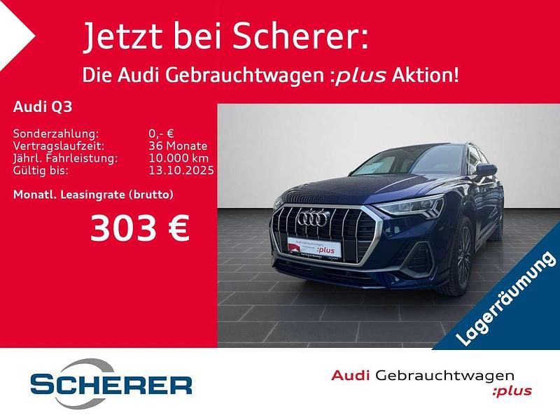 Navarrablau metallic (metallic) Gebraucht 2024 Audi Q3 Ambiente SUV | 37.450 € (Guter Preis) - Bild 1/3