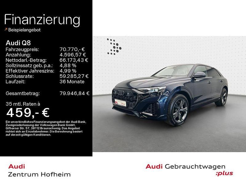 Waitomoblau metallic Gebraucht 2024 Audi Q8 S-Line SUV | 70.770 € (Superpreis) - Bild 1/4