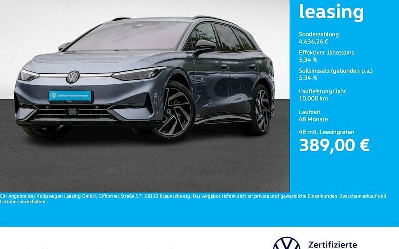 Blau Gebraucht 2024 VW ID.7 Pro Limousine | 48.696 € (Fairer Preis) - Bild 1/4