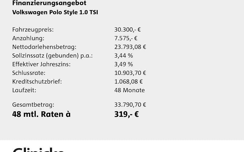 Neu VW Polo Style 116 PS (85 kW) 2025 Deep black perleffekt Limousine