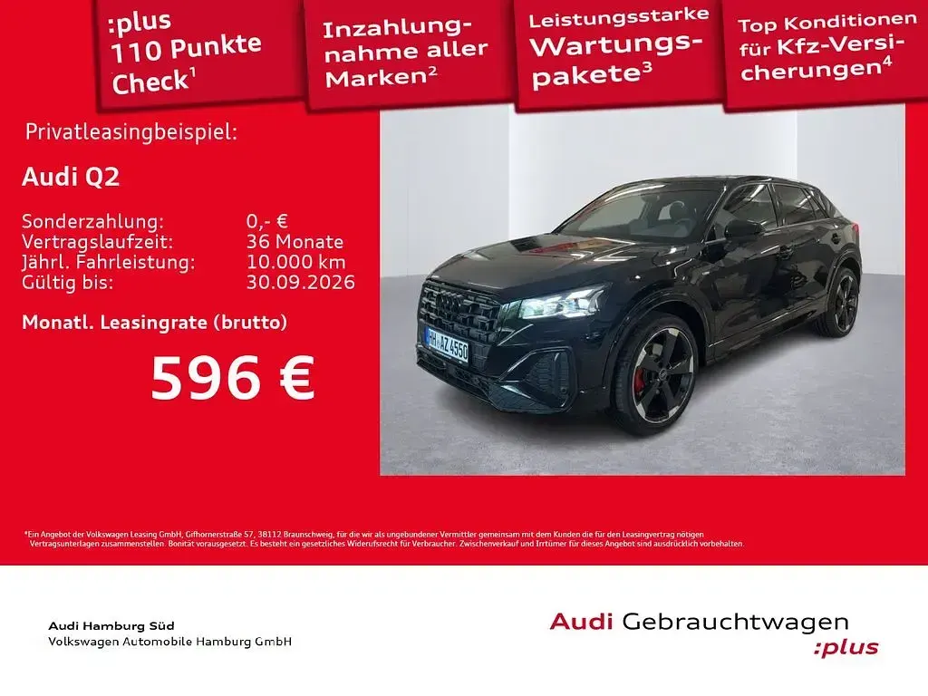 Gebraucht Audi Q2 Sport 150 PS (110 kW) 2026 0e mythosschwarz metallic SUV