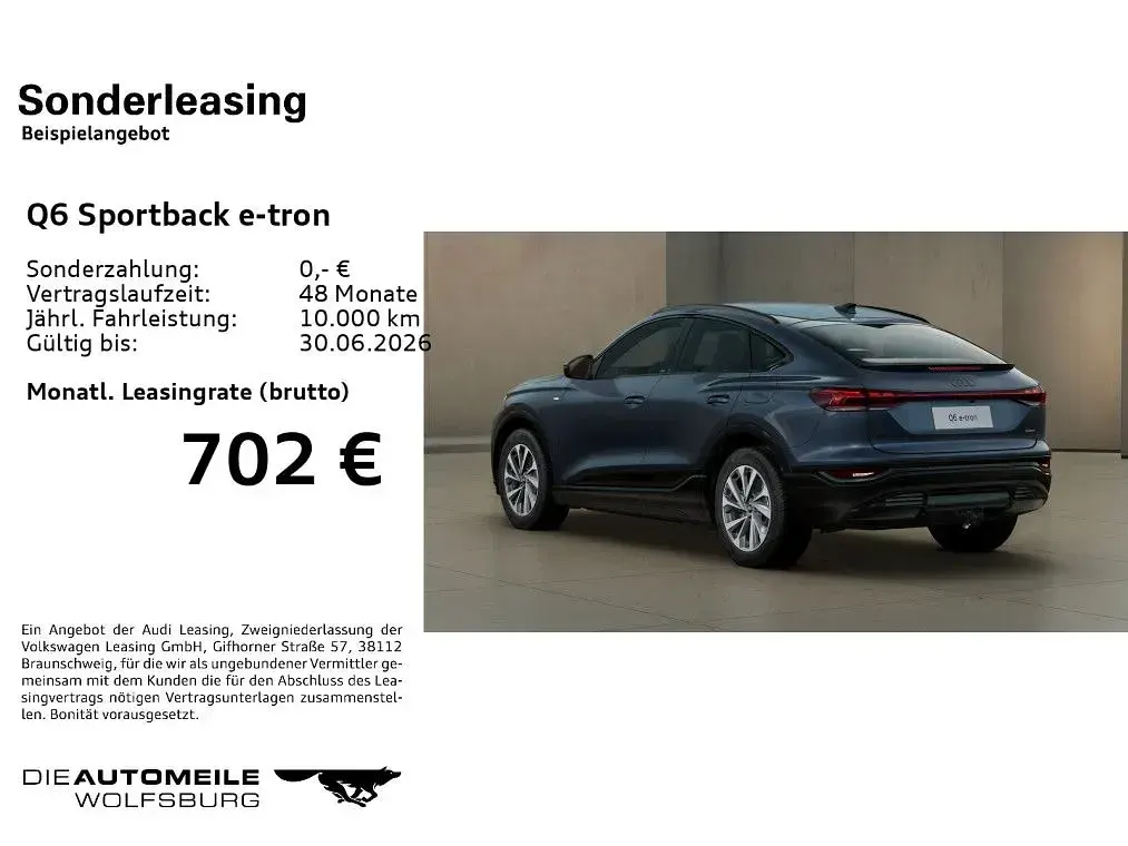 Gebraucht Audi Q6 Sportback e-tron Ambiente 284 kW (387 PS) 2025 Plasmablau metallic SUV