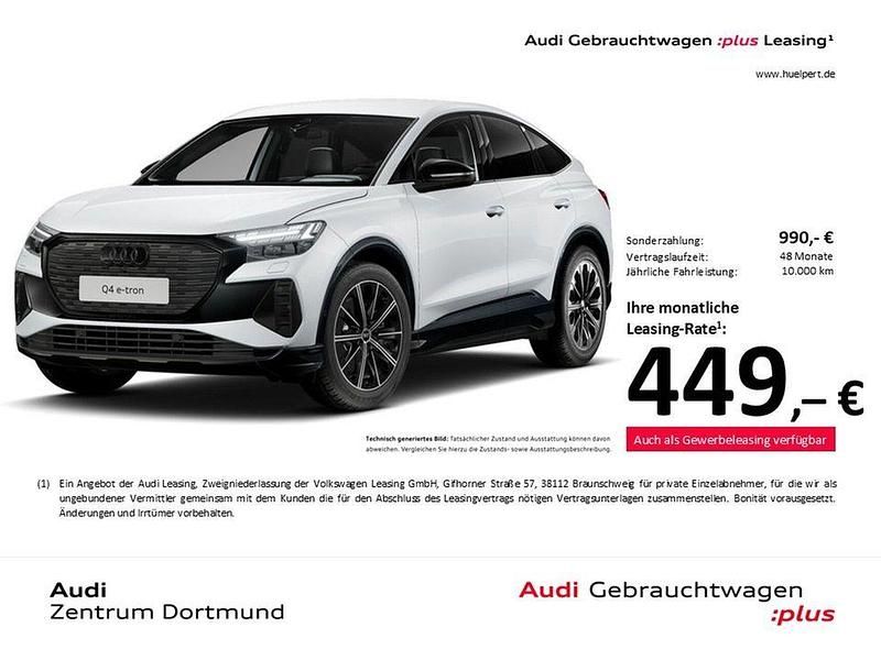 Gletscherweiß metallic Gebraucht 2025 Audi Q4 Sportback e-tron Ambiente SUV | 51.211 € (Teuer) - Bild 1/4