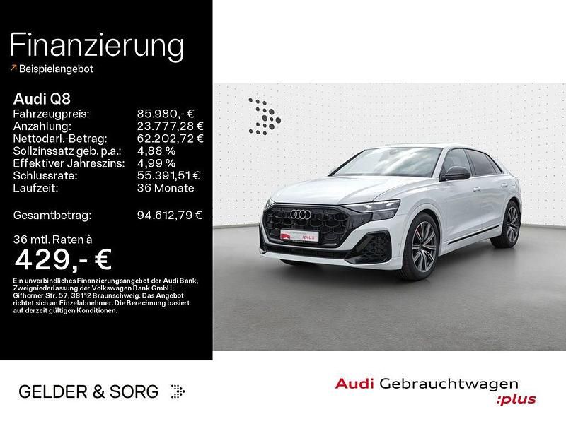Gletscherweiß metallic Gebraucht 2024 Audi Q8 S-Line SUV | 85.980 € (Teuer) - Bild 1/4