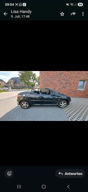 Schwarz Gebraucht 2006 Peugeot 206 CC Cabrio | 2.900 € - Bild 1/4