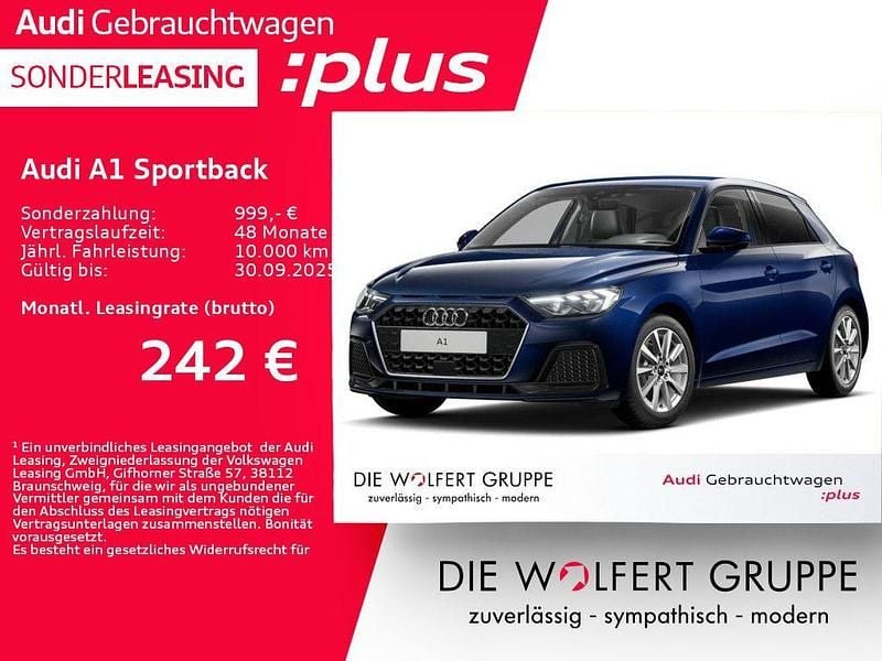 Blau Gebraucht 2024 Audi A1 Sportback Advanced Plus Kleinwagen | 24.240 € (Fairer Preis) - Bild 1/4