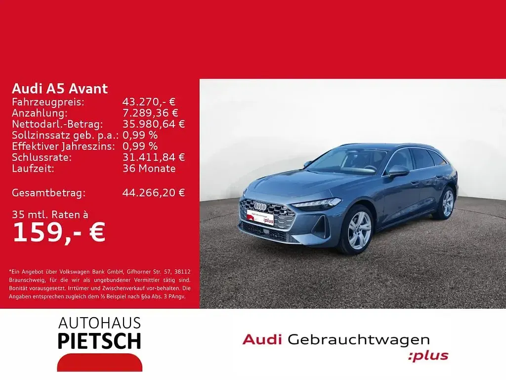 Gebraucht Audi A5 Performance 204 PS (150 kW) 2025 Horizontblau metallic Kombi