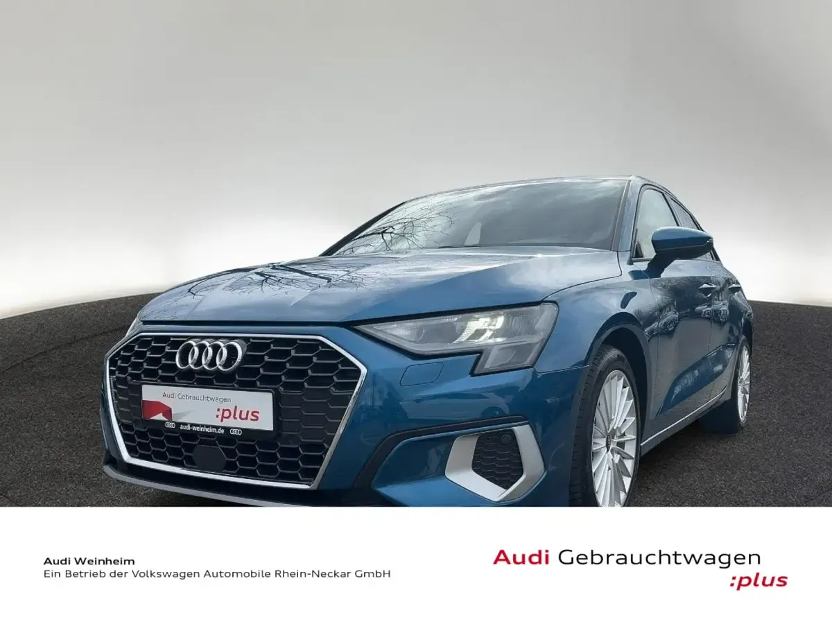 Second-hand Audi A3 Advanced 110 CP (80 kW) 2022 Albastru Berlinǎ