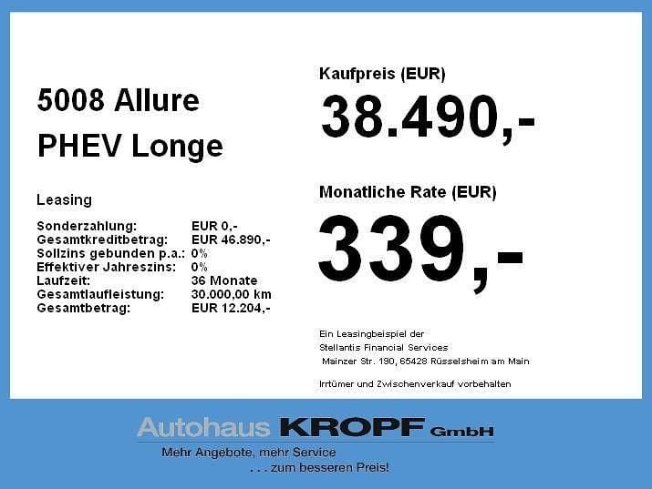Blau Neu 2025 Peugeot 5008 Allure Van / Kleinbus | 38.490 € (Superpreis) - Bild 1/1