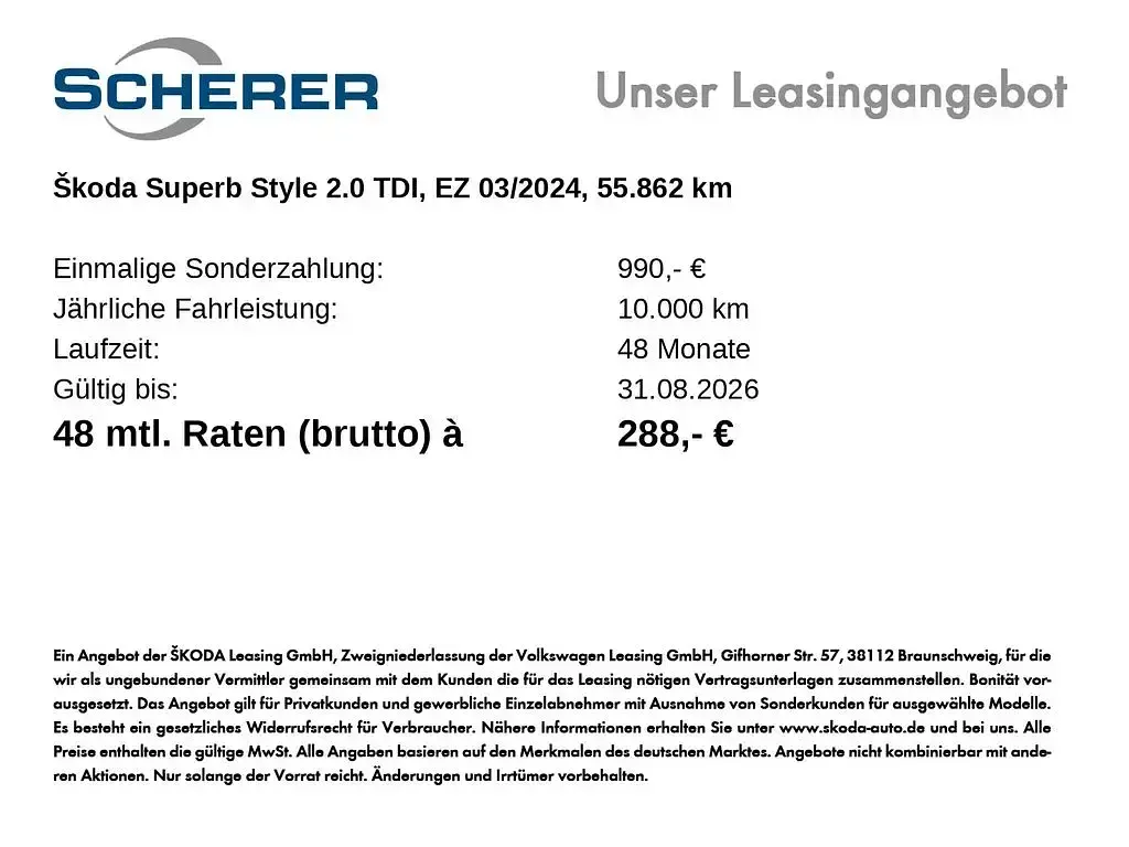 Gebraucht Skoda Superb Style 218 PS (160 kW) 2024 Blackmagic perleffekt Kombi