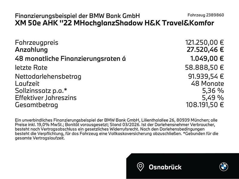 Neu BMW XM Performance 476 PS (350 kW) 2025 Schwarz SUV