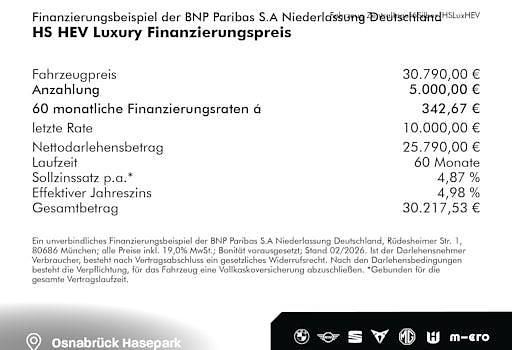 Neu MG HS Luxury 224 PS (164 kW) 2026 Blau SUV