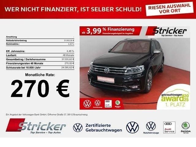 Gebraucht VW Tiguan Allspace R-line 200 PS (147 kW) 2021 Deep black perleffekt (metallic) SUV