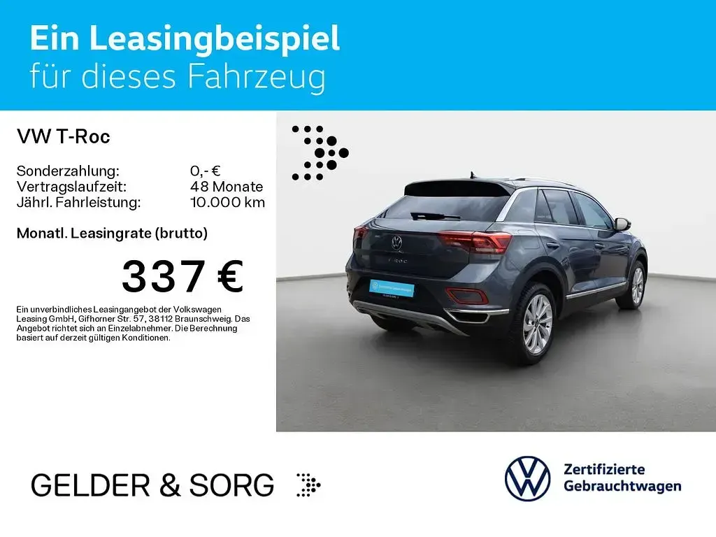 Gebraucht VW T-Roc Style 116 PS (85 kW) 2024 Indiumgrau metallic SUV