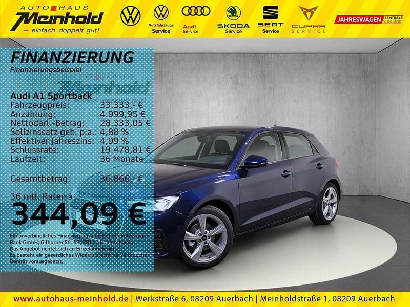 Blau Gebraucht 2025 Audi A1 Sportback Advanced Kleinwagen | 33.333 € (Teuer) - Bild 1/4