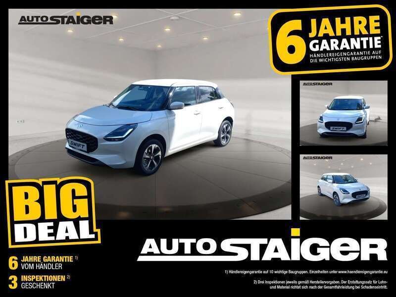 Pure white pearl metallic Neu 2024 Suzuki Swift Comfort Kleinwagen | 17.890 € - Bild 1/2