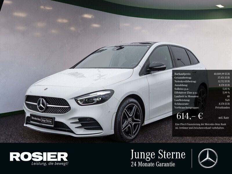 Weiss / digitalweiss (metallic) Gebraucht 2024 Mercedes B250e AMG Van / Kleinbus | 40.890 € - Bild 1/4