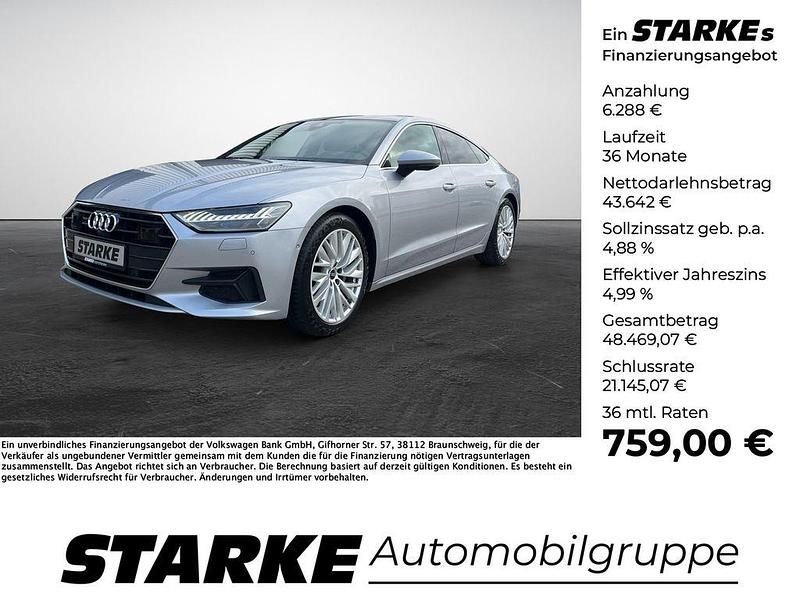 Silber Gebraucht 2022 Audi A7 Sportback Sport Kleinwagen | 49.930 € (Teuer) - Bild 1/4
