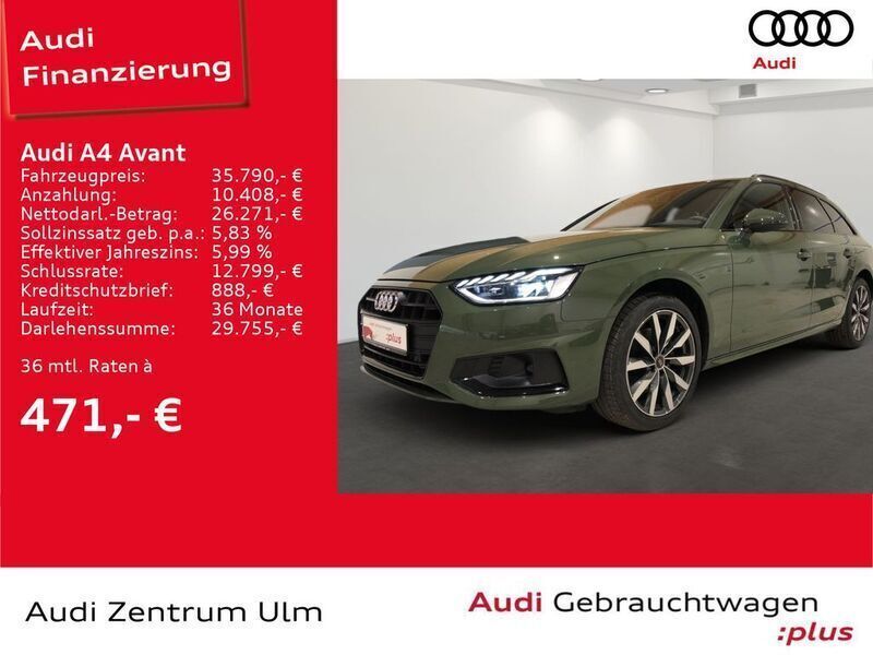 Distriktgrün metallic Gebraucht 2024 Audi A4 Advanced Plus Kombi | 35.790 € (Fairer Preis) - Bild 1/4