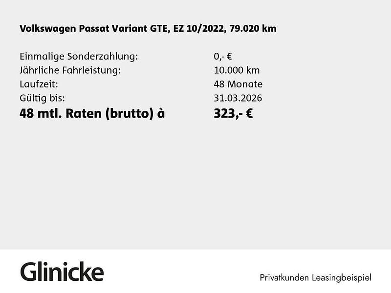 Gebraucht VW Passat GTE 218 PS (160 kW) 2022 Weiß Kombi