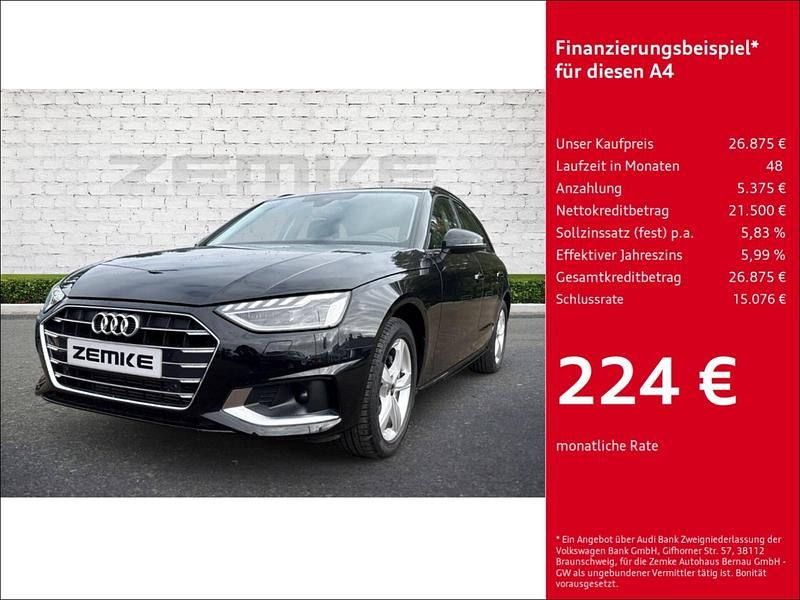 Gebraucht Audi A4 Advanced 204 PS (150 kW) 2022 Schwarz Kombi