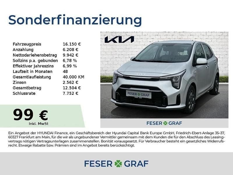 Neu Kia Picanto Vision 68 PS (50 kW) 2025 Silber Kleinwagen