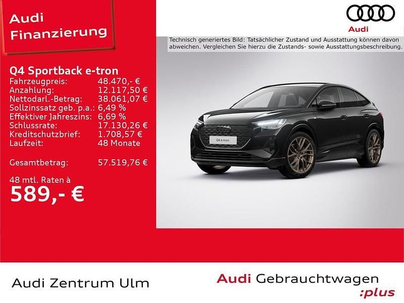 Mythosschwarz metallic Gebraucht 2024 Audi Q4 Sportback e-tron Ambiente SUV | 48.470 € (Guter Preis) - Bild 1/4