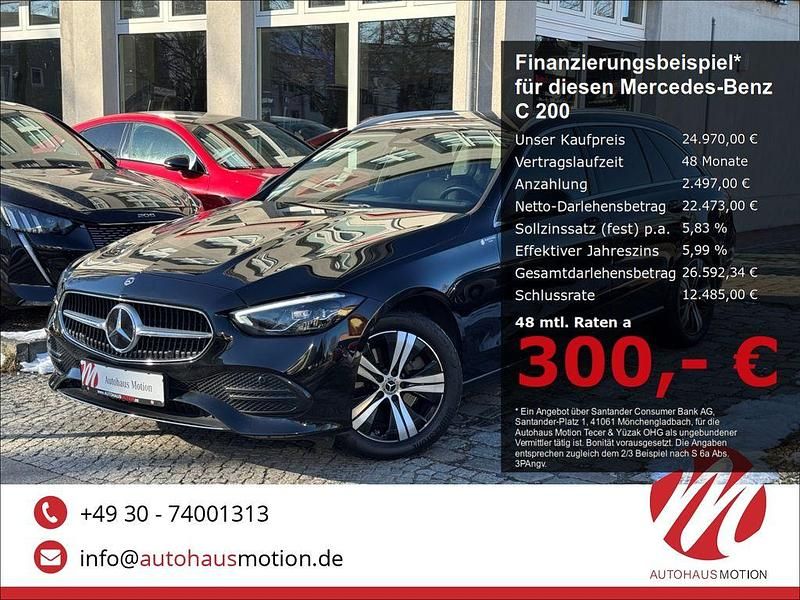 Schwarz Gebraucht 2022 Mercedes C200 Avantgarde Kombi | 24.970 € (Superpreis) - Bild 1/4
