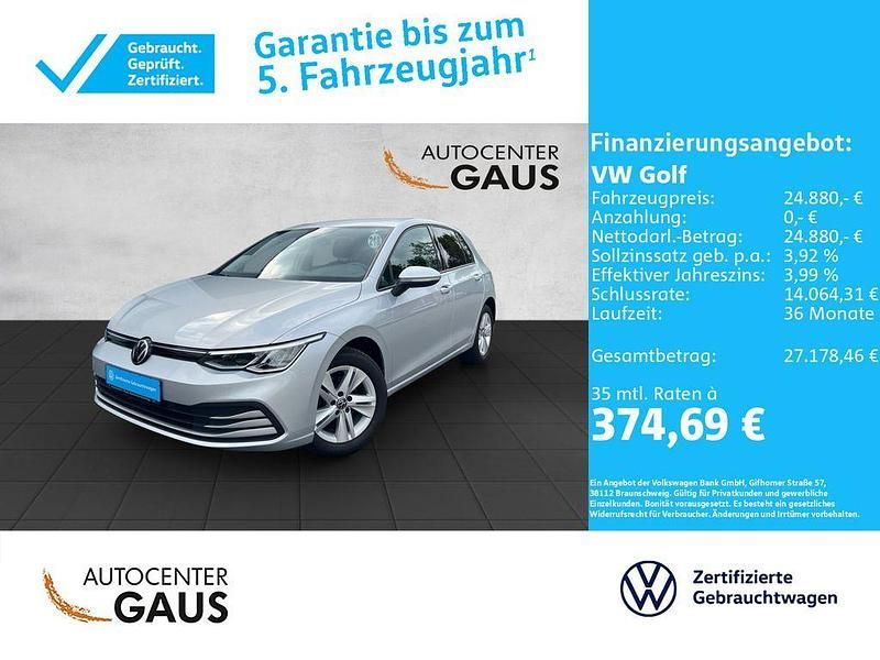 Silber Gebraucht 2022 VW Golf Life Limousine | 23.880 € (Fairer Preis) - Bild 1/4